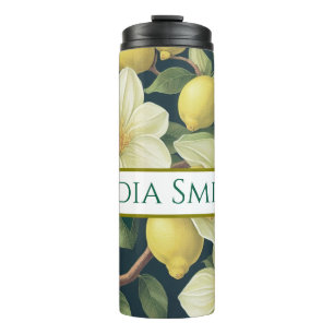 Gepersonaliseerde floral drink tumbler thermosbeker
