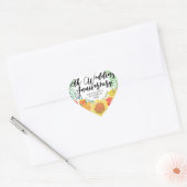 Gepersonaliseerde Floral Heart 50e bruiloft Jubile Hart Sticker (Envelop)