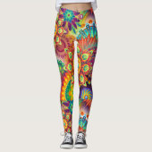Gepersonaliseerde Floral Leggings (Voorkant)