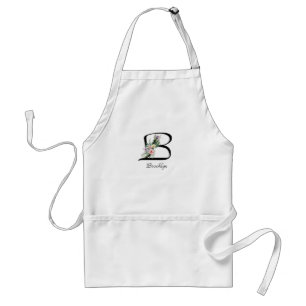 Gepersonaliseerde Floral Monogram Gift Retirees Sc Standaard Schort