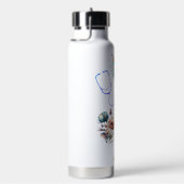 Gepersonaliseerde Floral Reis Zurse Monogram Waterfles (Rechts)