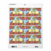 Gepersonaliseerde Floral School Labels (Full Sheet)