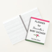 Gepersonaliseerde Floral Spray Baby shower Planner Notitieboek (Binnen)