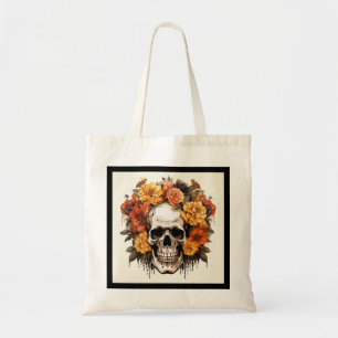 Gepersonaliseerde Floral Sugar Skull Canvas tas
