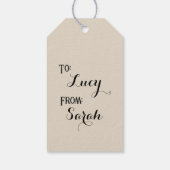 Gepersonaliseerde  Floral William Morris Cadeaulabel (Achterkant)