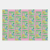 Gepersonaliseerde  florale doedelkunst inpakpapier vel (Voorkant 2)