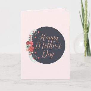 Gepersonaliseerde florale lijst Happy Mothers Day Kaart