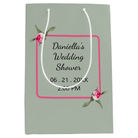 Gepersonaliseerde florale spray medium cadeauzakje (Voorkant)