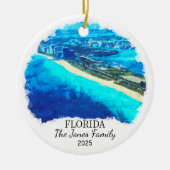Gepersonaliseerde Florida Ornament, Florida Gift Keramisch Ornament (Voorkant)