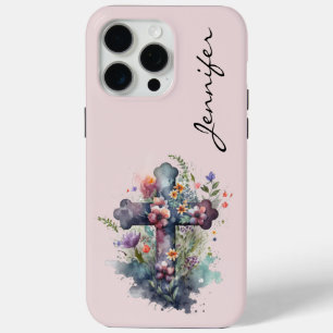 Gepersonaliseerde Flower Christelijk iPhone Case