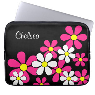 Gepersonaliseerde Flower Power-laptophoes Laptop Sleeve