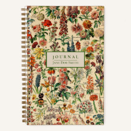 Gepersonaliseerde  Flowers Dot Grid Journal Notitieboek