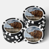 Gepersonaliseerde Fluffy Scottish Highland Koe Poker Chips (Opstapeling)