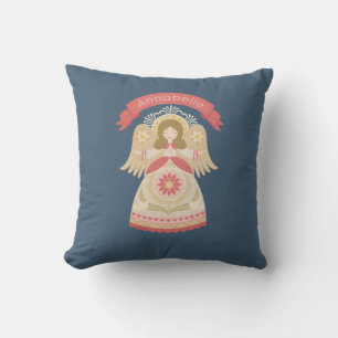 Gepersonaliseerde Folk Art Angel Kussen
