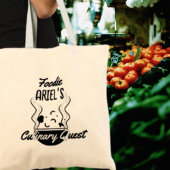 Gepersonaliseerde Foodie Culinaire Quest Chef Cook Tote Bag
