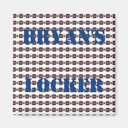Gepersonaliseerde Football Locker Magneet (Voorkant)