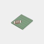 Gepersonaliseerde Football Post It Notes Gift (Schuin)