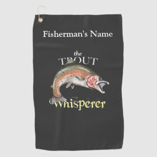 Gepersonaliseerde forel fluisteraar donker Gevist Golfhanddoek