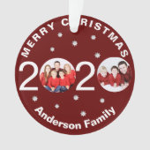 Gepersonaliseerde foto 2020 met kerstboom ornament (voorkant)