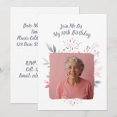 Gepersonaliseerde foto 80 jaar Custom 80th Birthda Kaart (Voorkant / Achterkant)