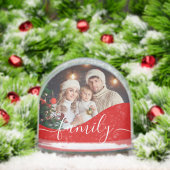 Gepersonaliseerde foto & aangepaste tekst sneeuwbol (Kerstmis)