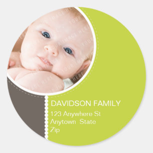 GEPERSONALISEERDE FOTO ADRESETIKETTEN :: Goodcheer Ronde Sticker