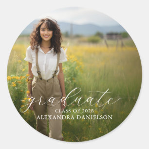 Gepersonaliseerde foto Afstuderen Stickers