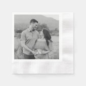 Gepersonaliseerde foto Baby shower servetten (Voorkant)