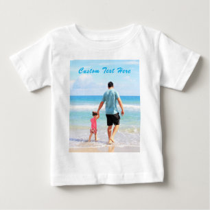 Gepersonaliseerde Foto Baby T-shirt met tekst