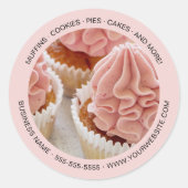 Gepersonaliseerde foto bakkerij ronde sticker (Voorkant)