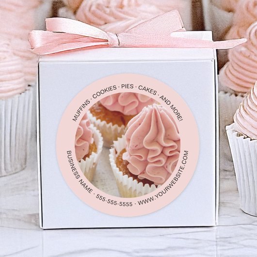 Gepersonaliseerde foto bakkerij ronde sticker