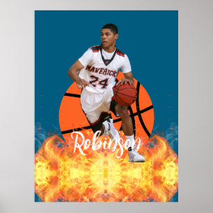 Gepersonaliseerde foto basketbalspeler poster