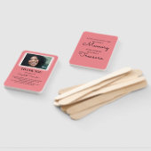 Gepersonaliseerde foto begrafenis dank je wel handwaaier (Niet-gemonteerd)