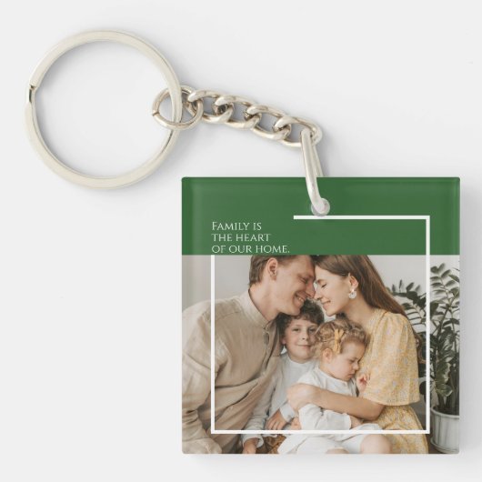Gepersonaliseerde Foto & Bericht Acryl Sleutelhang Sleutelhanger (voorkant)