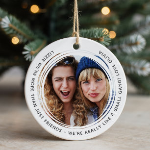 Gepersonaliseerde Foto Besties Kleine Bende Keramisch Ornament
