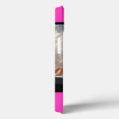 Gepersonaliseerde foto Bright Neon Pink Case-Mate iPhone Case (Achterkant / Rechts)