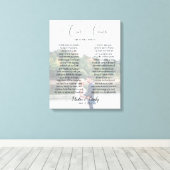 Gepersonaliseerde foto bruiloft & geloften Canvas  (Insitu (Houten vloer))