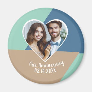Gepersonaliseerde foto bruiloft Jubileum Keepsake Magneet