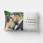 Gepersonaliseerde foto bruiloft Jubileum Kussen (Voorkant)