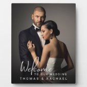 Gepersonaliseerde foto bruiloft Welkom Fotoplaat (Voorkant)