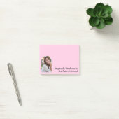 Gepersonaliseerde foto Business Arched Lijst Roze Post-it® Notes (Kantoor)