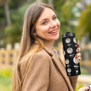 Gepersonaliseerde foto cadeau voor oma aangepaste thermosbeker