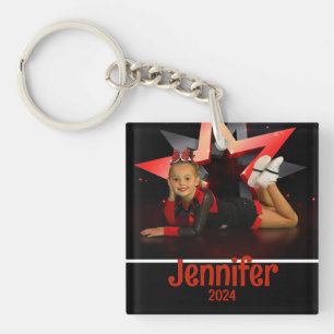 Gepersonaliseerde foto Cheerleading Sleutelhanger