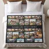 Gepersonaliseerde foto collage fleece deken