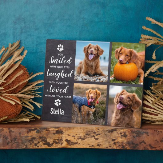 Gepersonaliseerde foto Collage Keepomwille Pet Mem Fotoplaat (Zijkant)