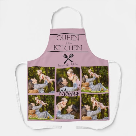 Gepersonaliseerde Foto Collage Keuken Schort (Voorkant)
