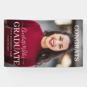 Gepersonaliseerde foto Congrats Afstuderen Banner (Horizontaal)