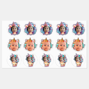 GEPERSONALISEERDE foto cupcake toppers stickers ee