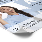 Gepersonaliseerde foto, cursus gebarentaal poster (Hoek)