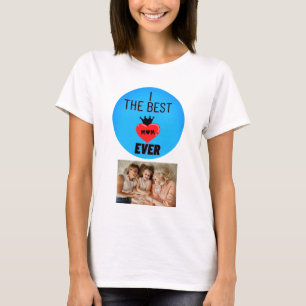 Gepersonaliseerde foto de beste moeder ooit t-shirt